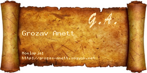 Grozav Anett névjegykártya